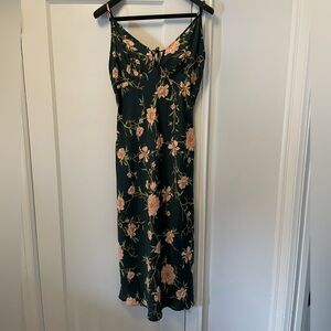 Urban Outfitters | Dresses | Green Velvet Cowlneck Midi Dress | Poshmark
